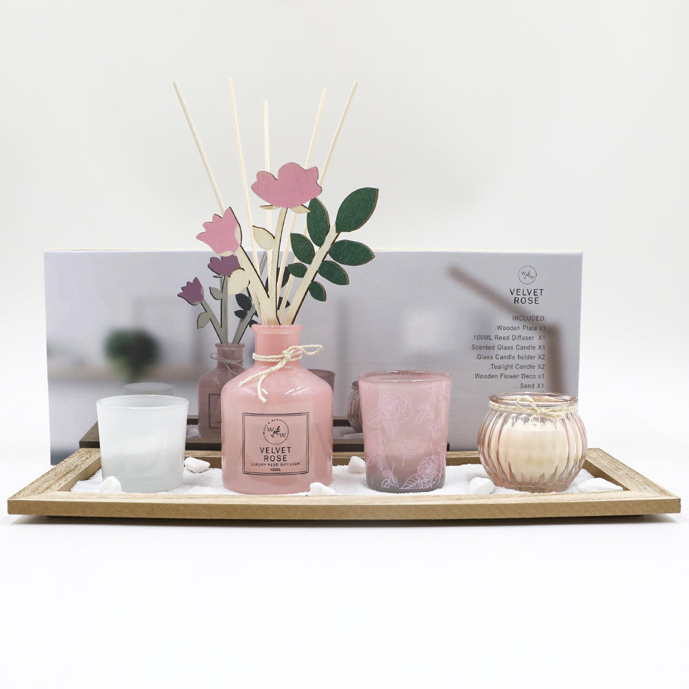 FLORAL GIFT SET IN GIFT BOX - VELVET ROSE