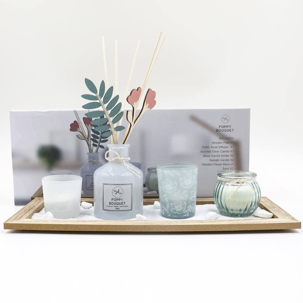 FLORAL GIFT SET IN GIFT BOX - PRETTY POPPY