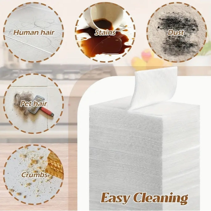 Disposable Electrostatic Dust Removal Mop Paper Home Cleaning Cloth Handy