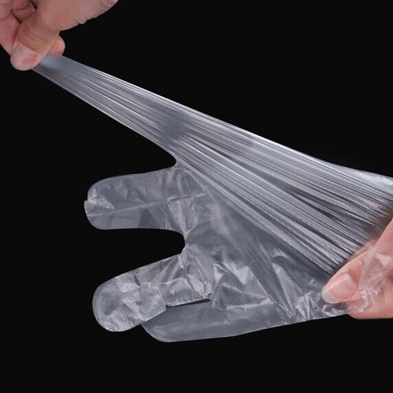 Disposable Plastic Gloves Transparent Food Handling Hygienic Clear