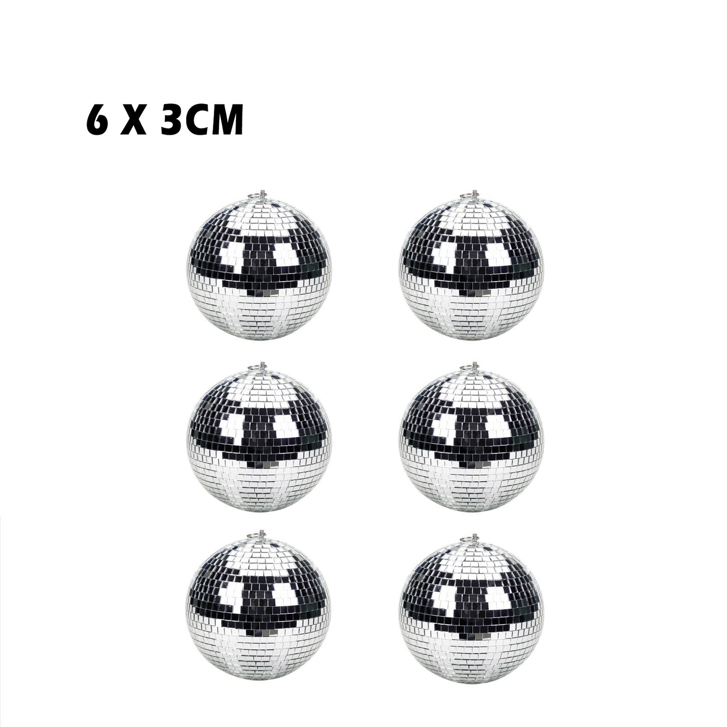 5/10/20/30/40cm Disco Mirror Ball DJ Light Silver Dance Party Stage Lighting Eve