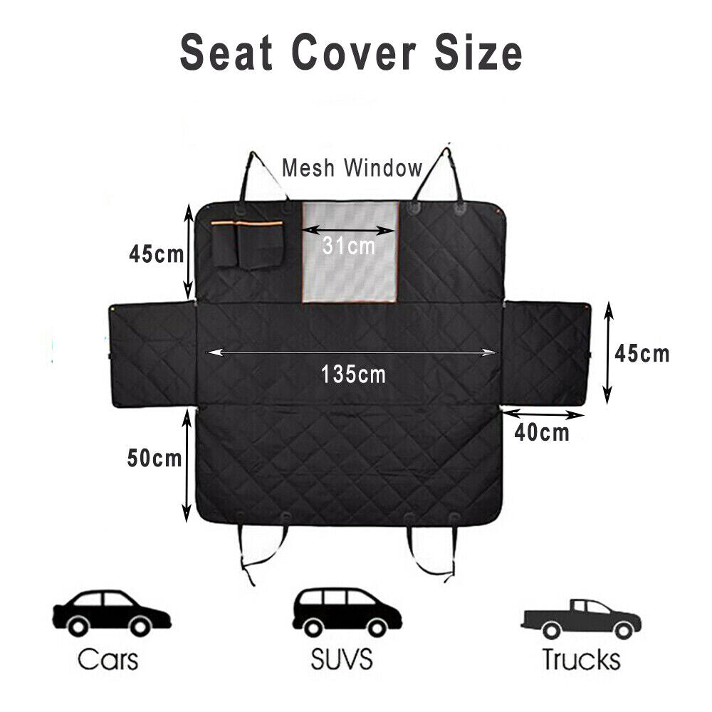 Pet Car dog Seat Cover Hammock NonSlip Protector Mat Waterproof Cat Dog Backseat