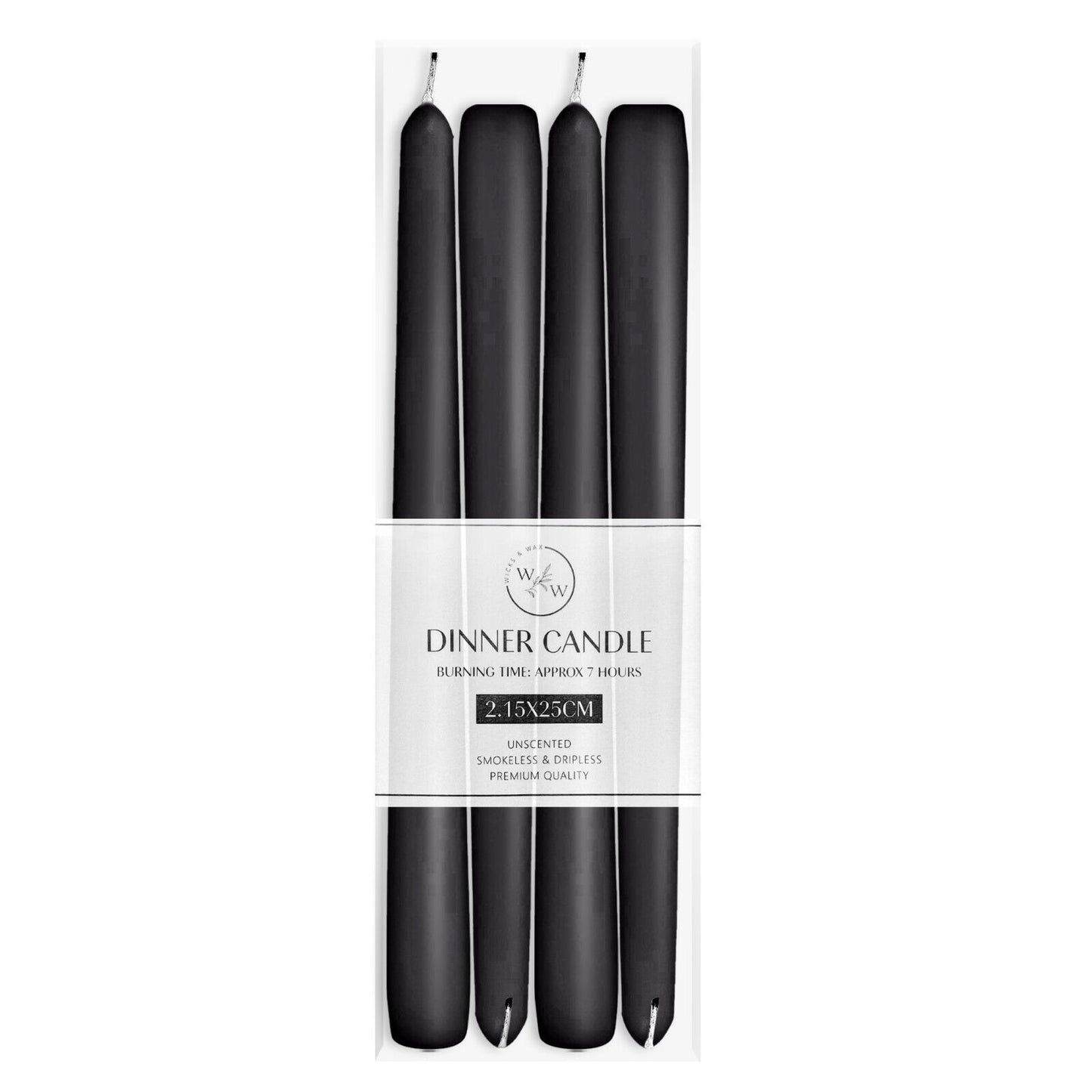 Unscented Tapered Dinner Wedding Color Candles