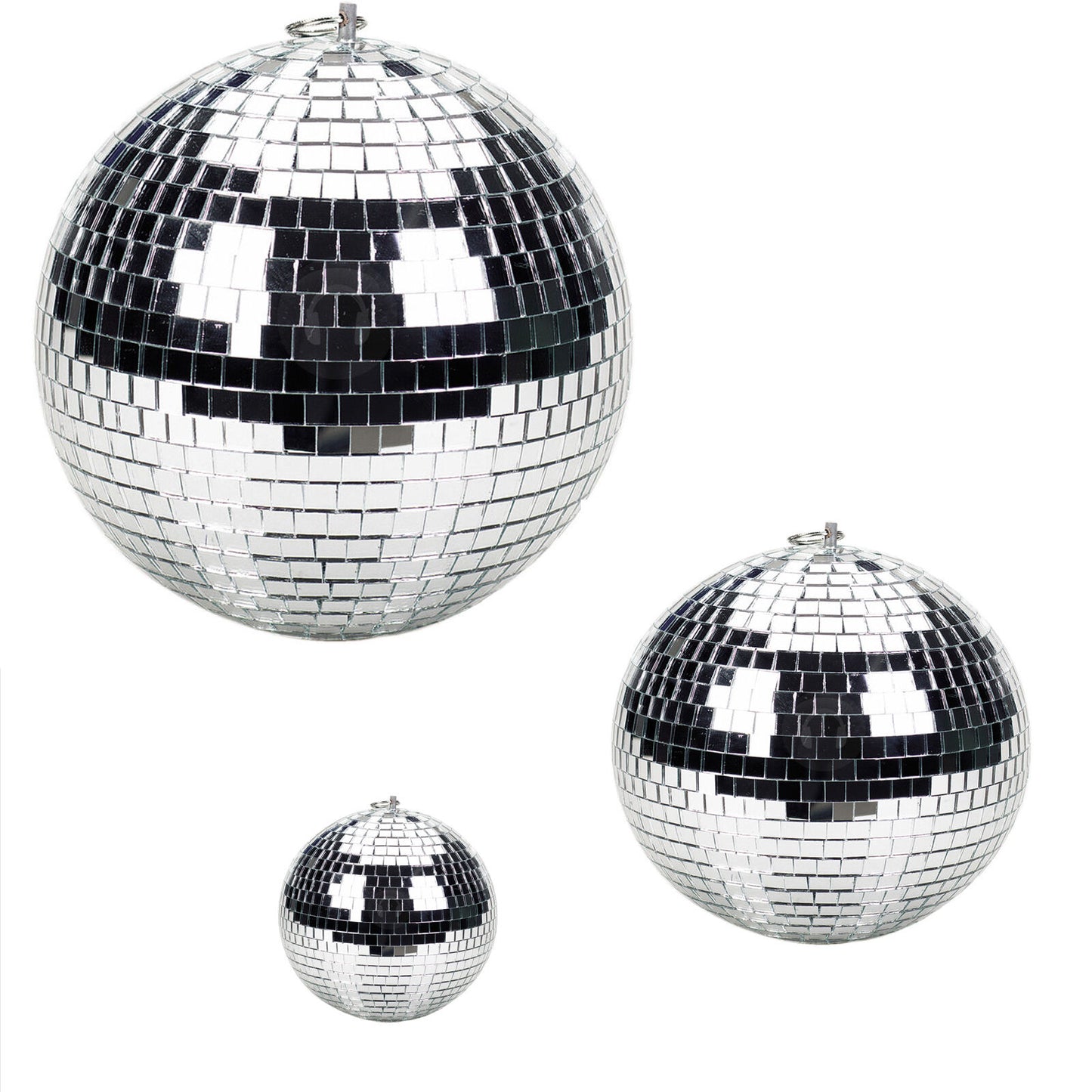 5/10/20/30/40cm Disco Mirror Ball DJ Light Silver Dance Party Stage Lighting Eve