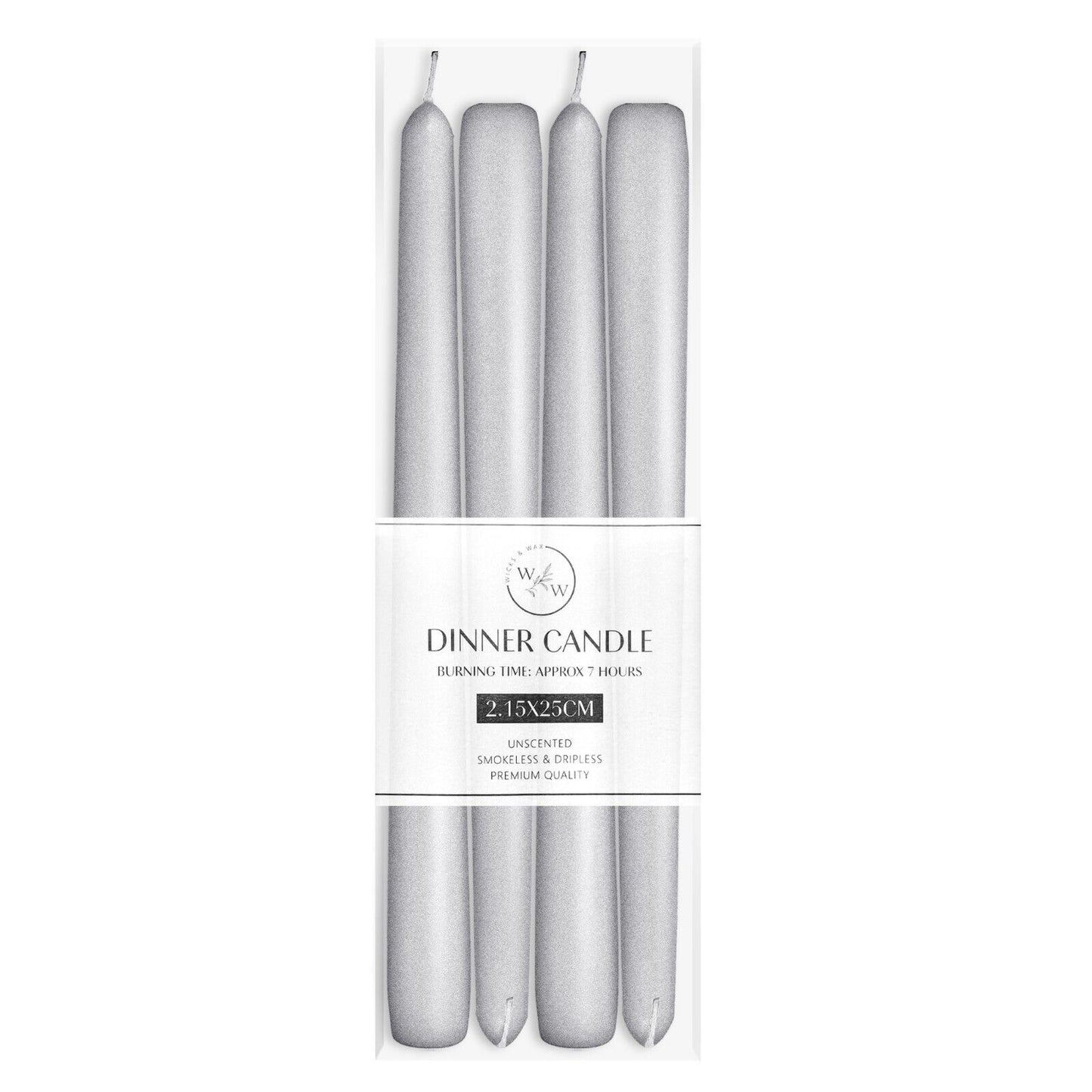 Unscented Tapered Dinner Wedding Color Candles