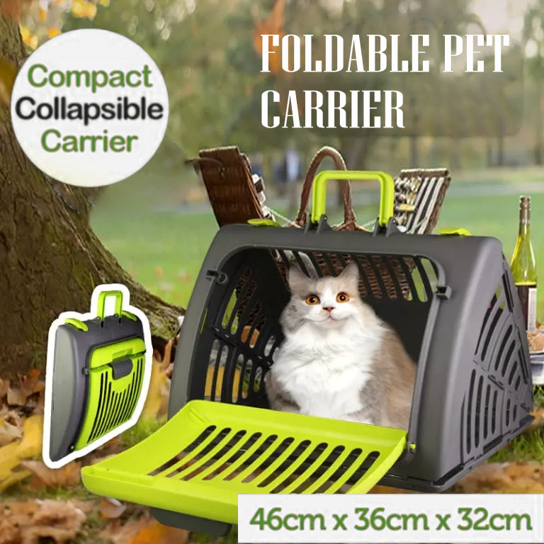 Pet Carrier Collapsible Travel Carry Case Dog Cat Fold able Rabbit Kitten Puppy